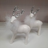 Статуэтка олень белый